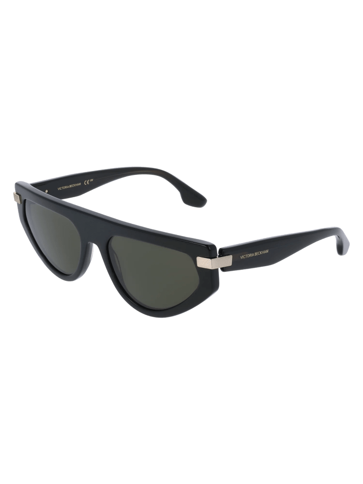 Frauen Sonnenbrille Browline Schwarz