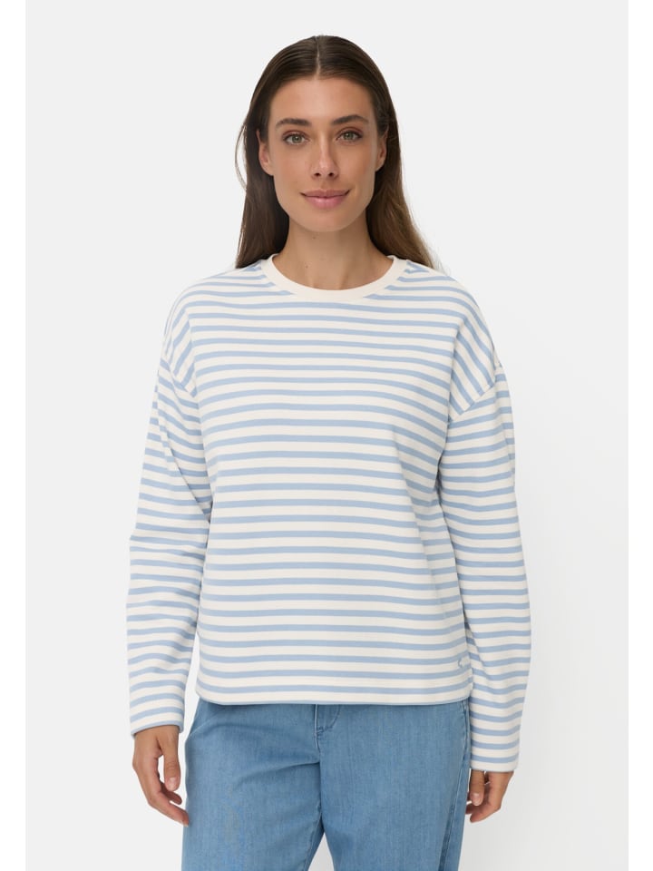 Sweatshirt aus einem Baumwollmix in Hellblau