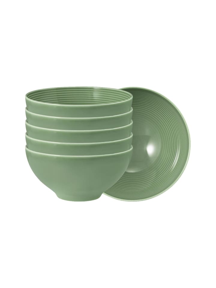 6er Set Müslischalen Beat Color Glaze in Salbeigrün ø 15,7 cm