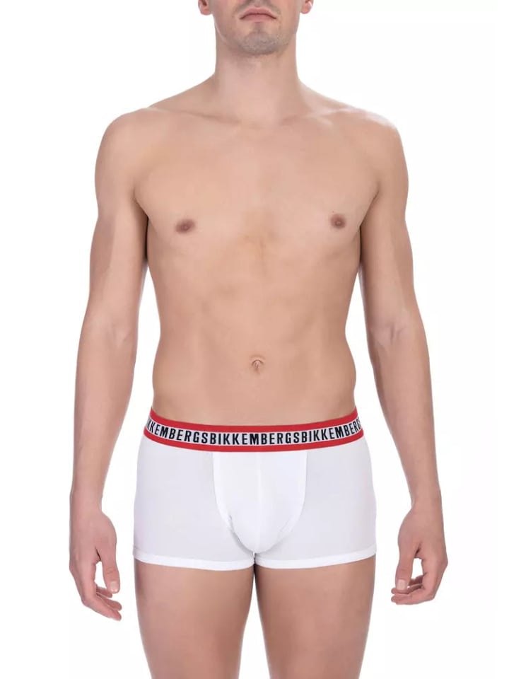 Weiß Baumwolle Herren Unterwäsche Trunk Zwillings- Pack