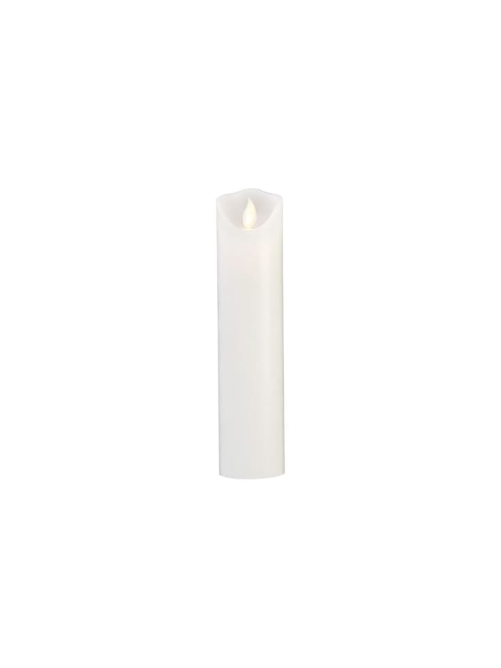 Schmale LED Stumpenkerze ,M-Twinkle', Flacker-Effekt, Batterie und Tim