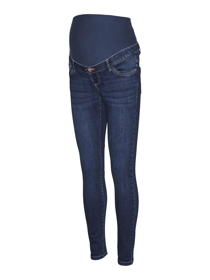 Umstandsjeans mit Skinny Fit in Dark Blue Denim 1