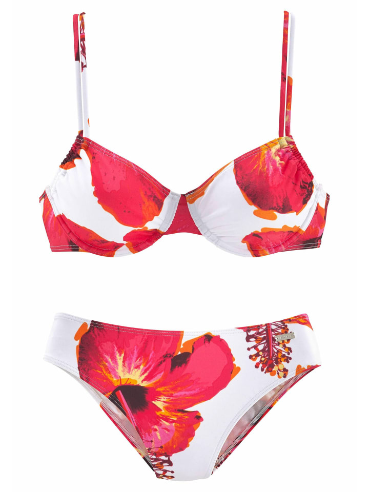 Bügel-Bikini in weiß-bedruckt