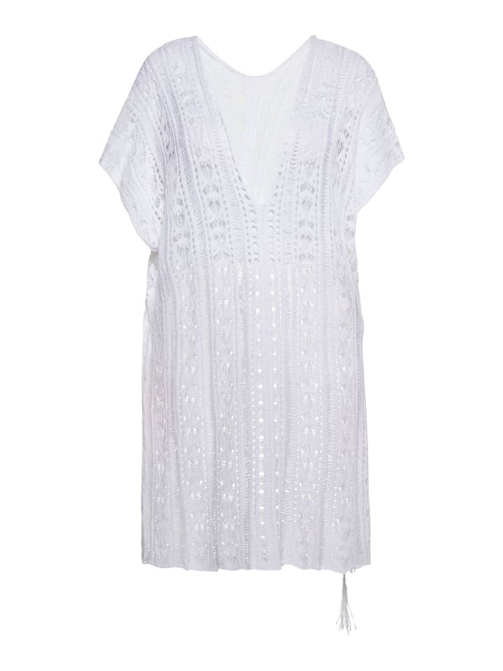 Damen Poncho in Weiss