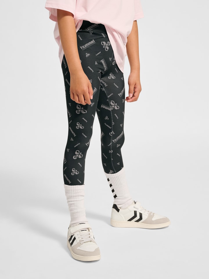 Leggings Hmljr Gym Mädchen in BLACK/EBONY