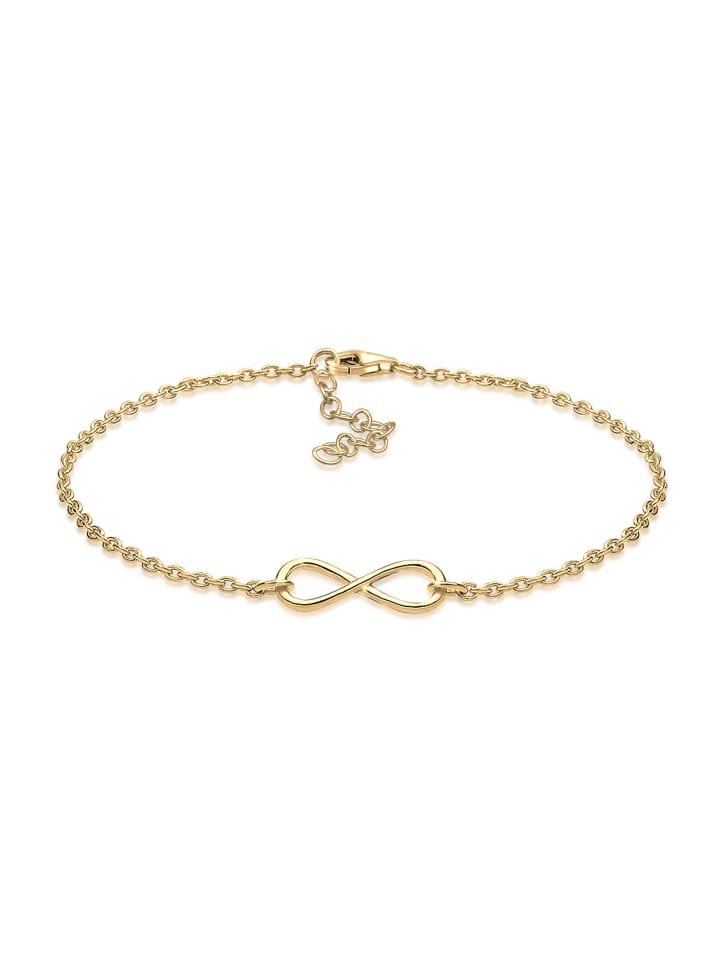 Armband 925 Sterling Silber Infinity in Gold