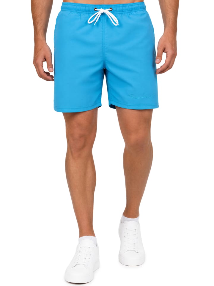 Herren Regular Fit Shorts Mid Waist in Sky Blue