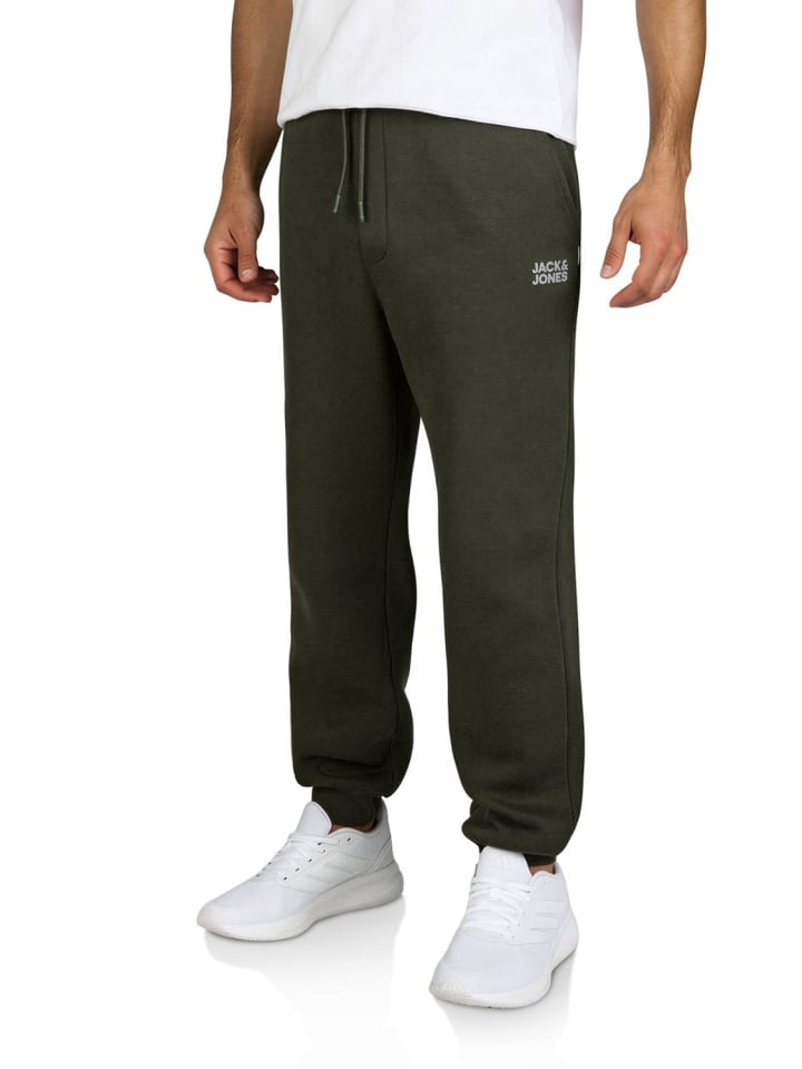 Jogginghose JPSTKANE DAMON CUFFED SWEAT PANTS comfort/relaxed in Oliv