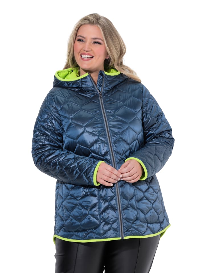 Steppjacke in grau melange