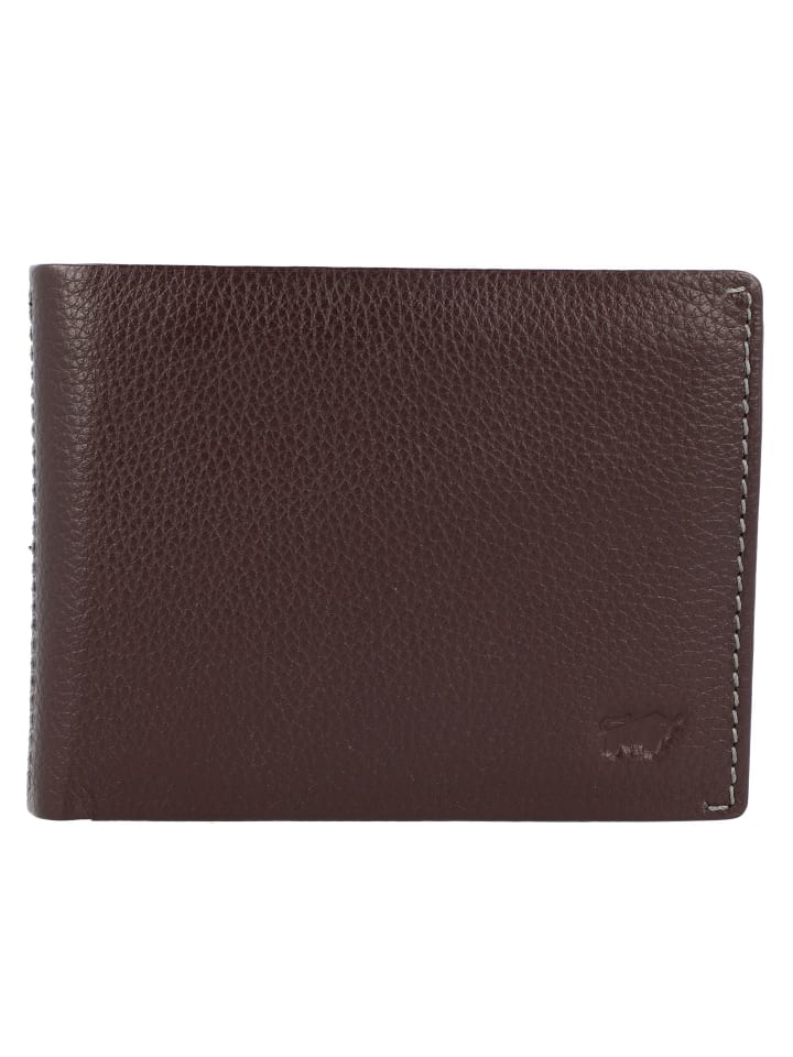 Prato Geldbörse RFID Leder 12 cm d. braun