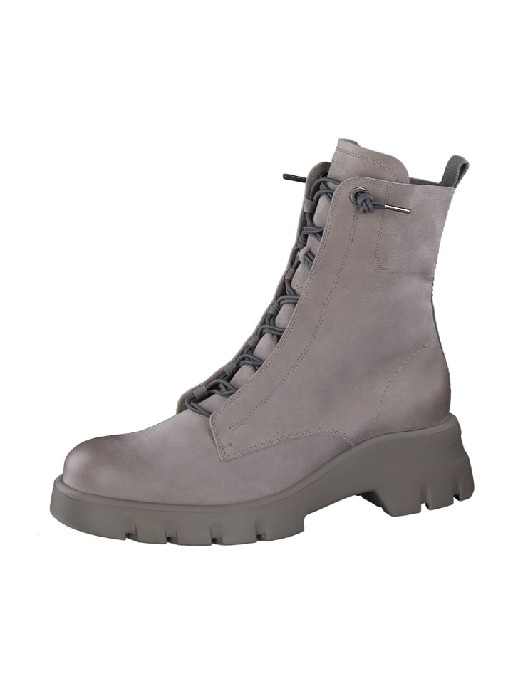 Schnürstiefeletten in Grau