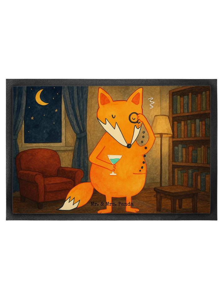 Sauberlaufmatte Fuchs Lord Design ohne Spruch in Weiß