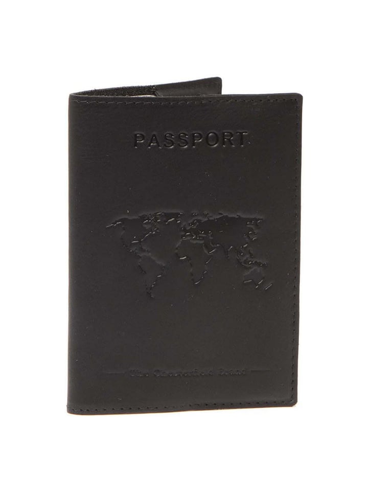 Reisepassetui Leder 10 cm black