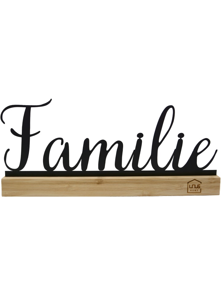 Deko-Schriftzug Aufsteller Sweet Home oder Familie in Schwarz