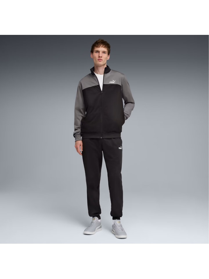 Poly Colorblock Suit in schwarz