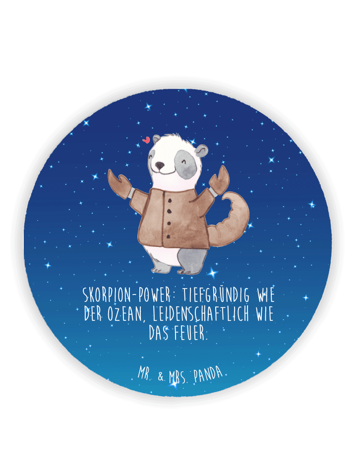 Kühlschrankmagnet Skorpion Astrologie mit Spruch in Sternenhimmel Blau
