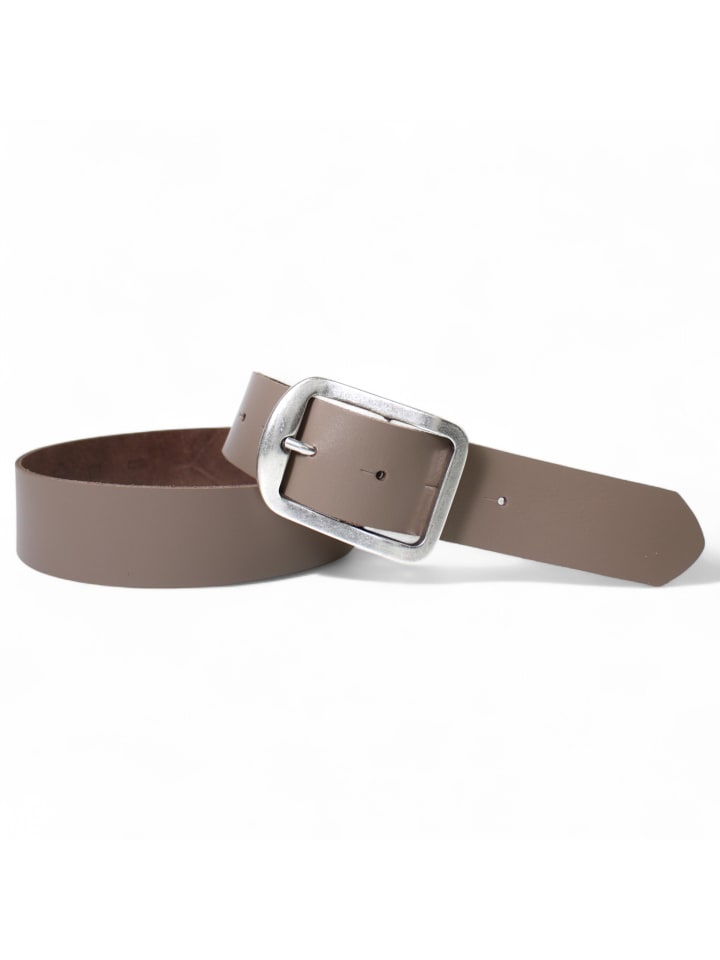 Ledergürtel in Taupe