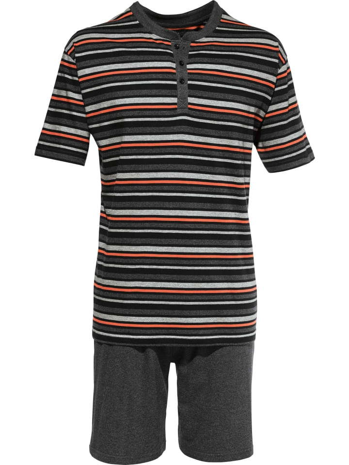 Single-Jersey Shorty in anthrazit meliert