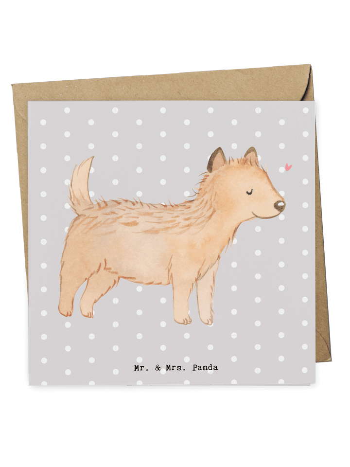 Deluxe Karte Cairn Terrier Lebensretter ohne Sp... in Grau Pastell