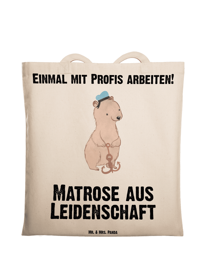 Umhängetasche Matrose Leidenschaft mit Spruch in Creme