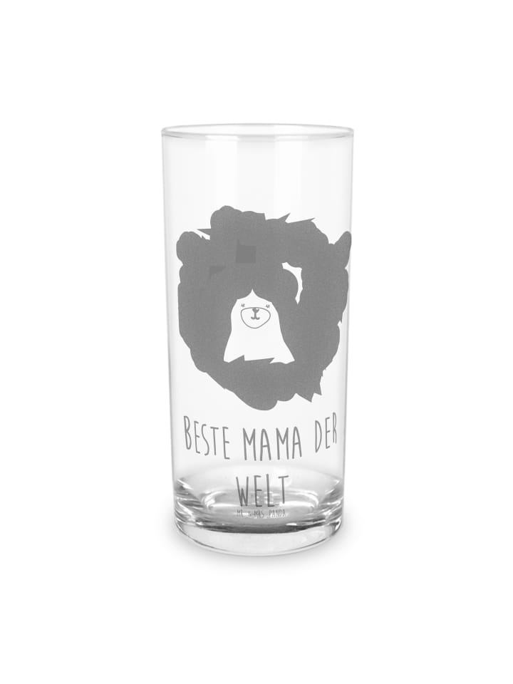 Glas Bär Königin mit Spruch in Transparent