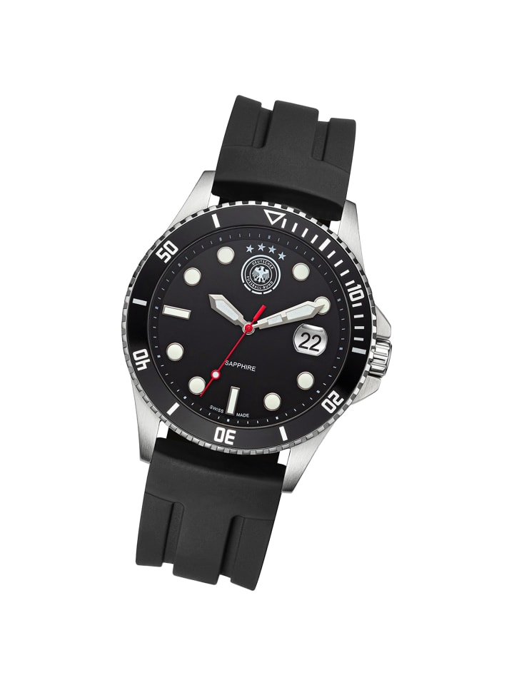 Analog-Armbanduhr DFB official Collection schwarz groß (ca. 42mm)