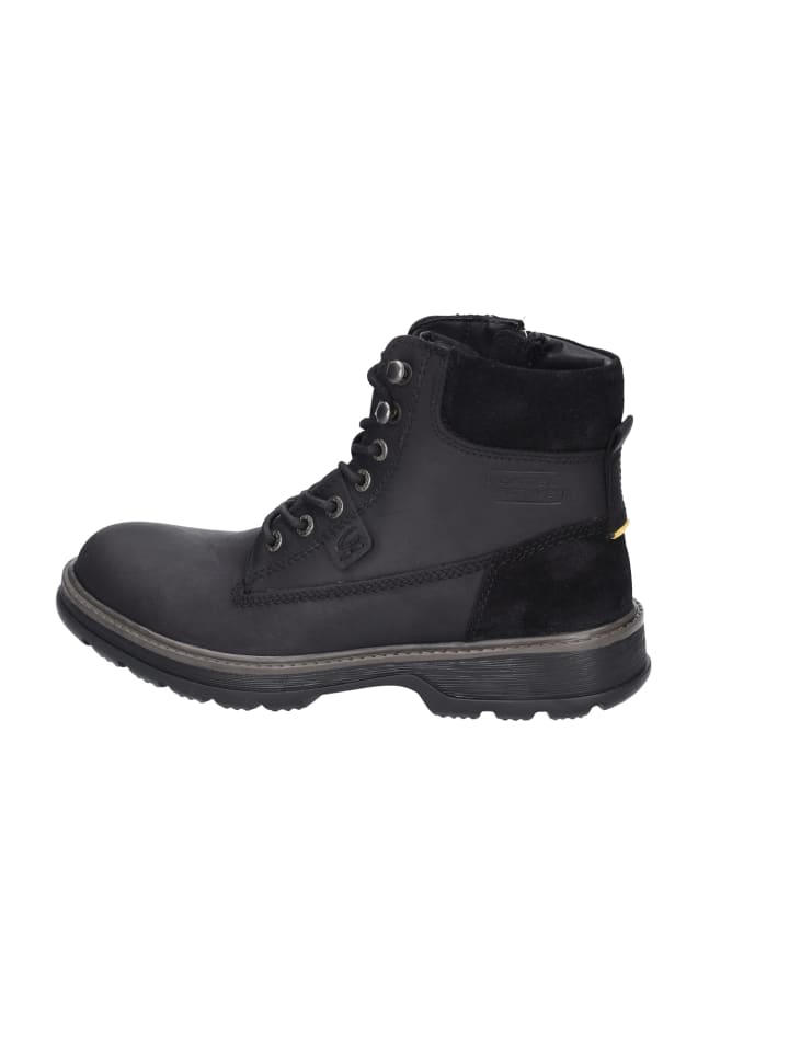 Schnürstiefeletten in Schwarz
