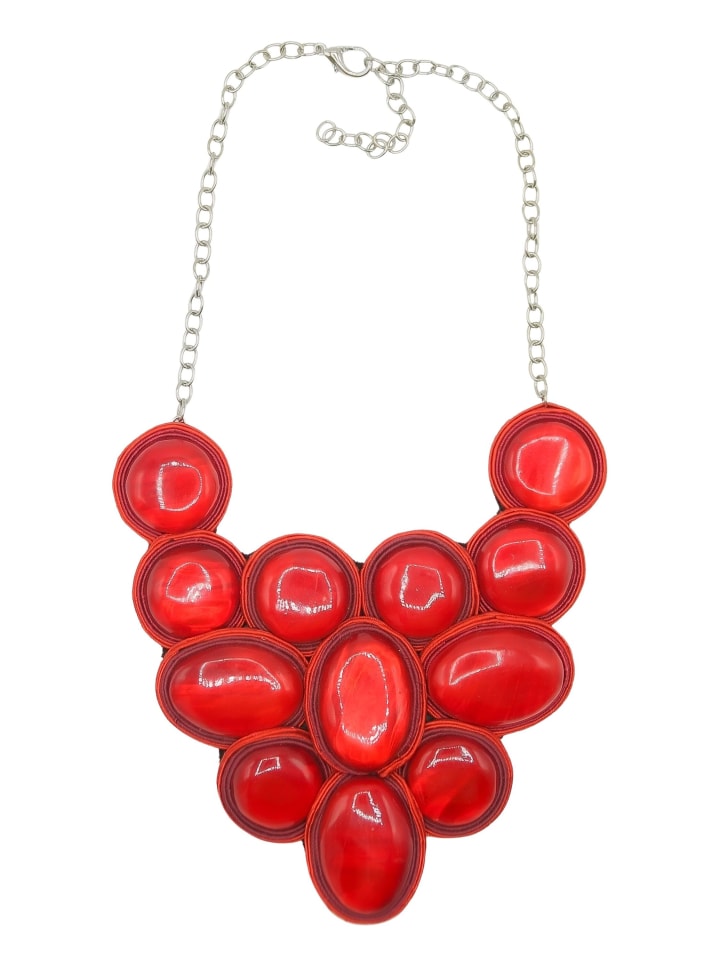 Kurze Kette " Lava " in rot