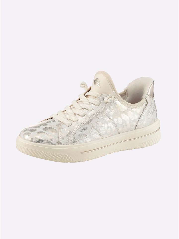Sneaker in goldfarben-gemustert