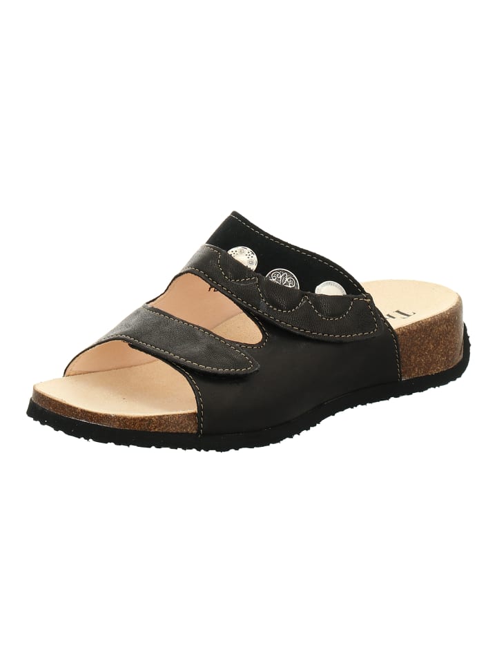 Tieffußbett Pantolette MIZZI DAMEN in Schwarz/Kombi