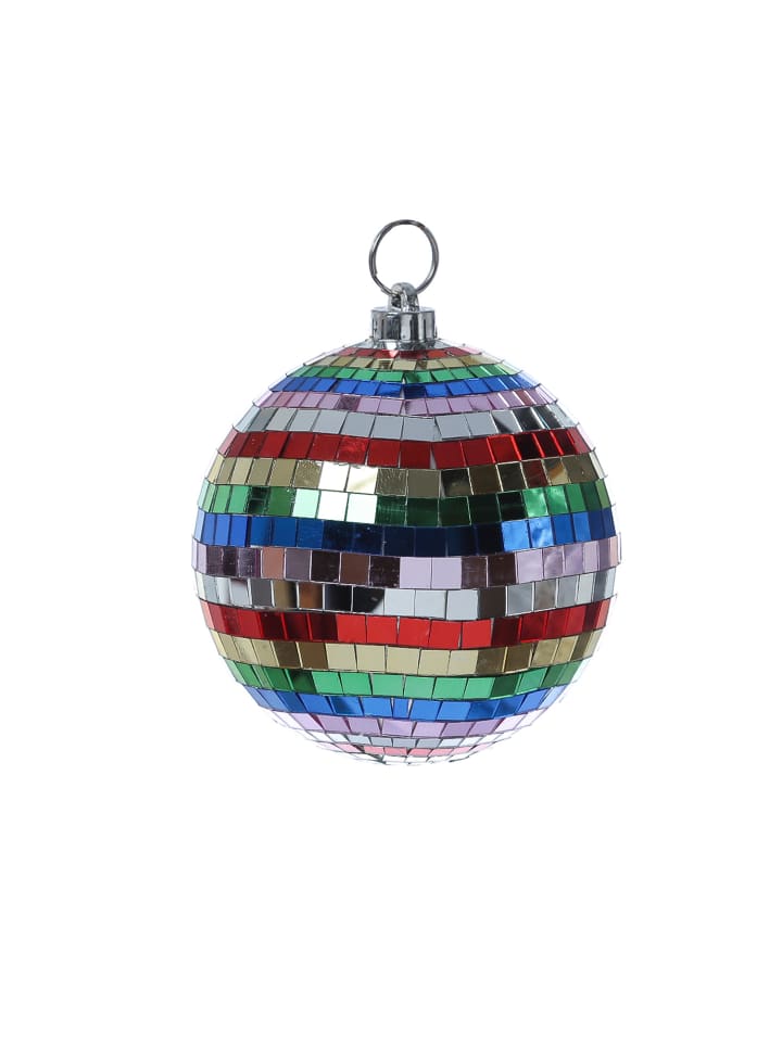 Spiegelkugel Mirrorball Discokugel D: 15cm in bunt