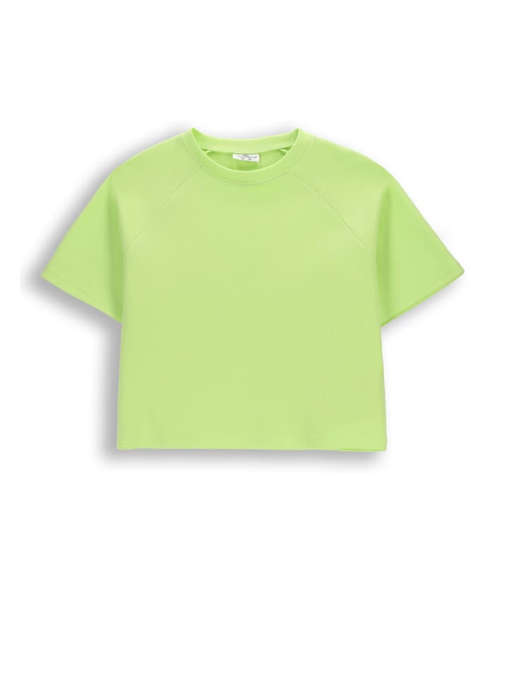 Oversize-T-Shirt mit kurzen Ärmeln in limonengrün