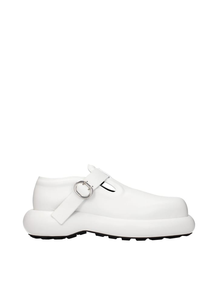 Weiß Leder Slip-On Loafer