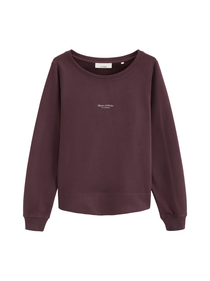 Sweatshirt relaxed garment-dyed in Black Cherry