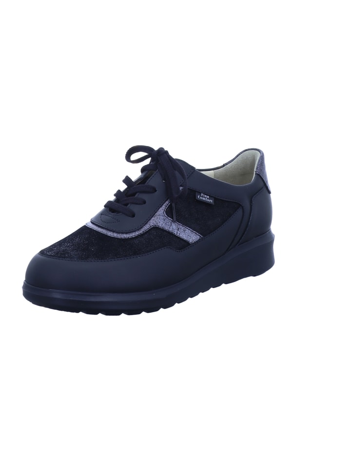 Komfort Schnürschuh in schwarz