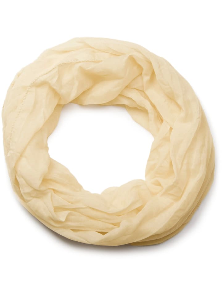 Seidiger unifarbener Loop in Beige