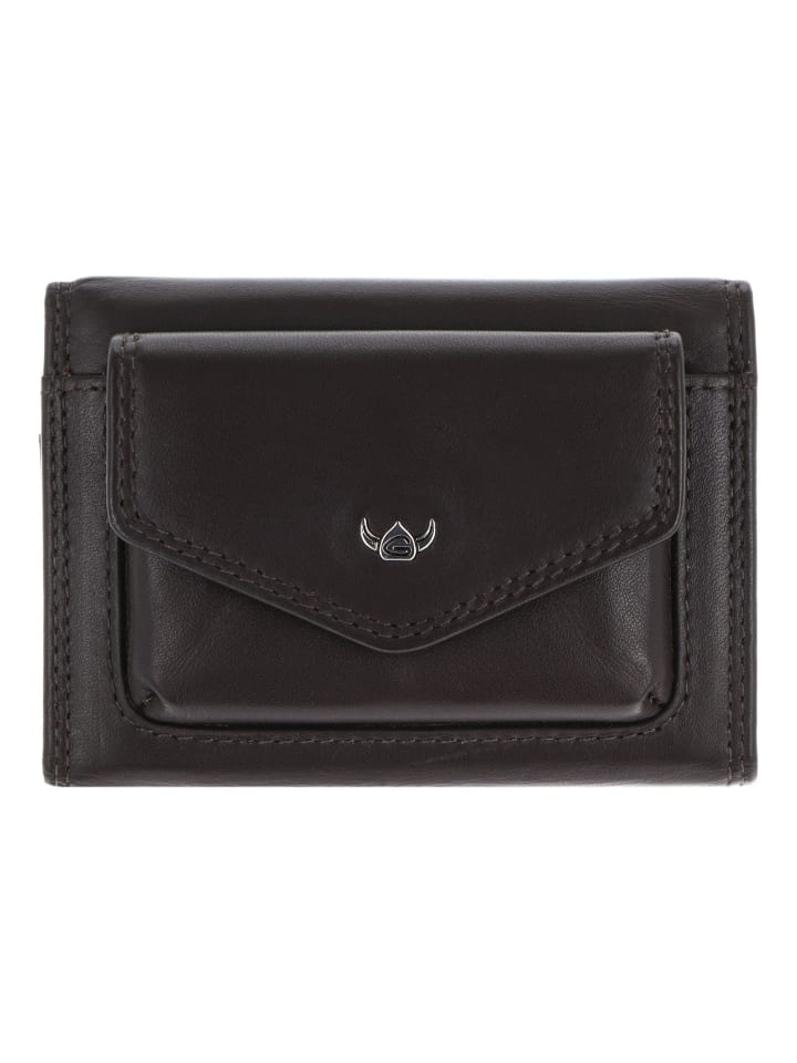 Polo Geldbörse RFID Schutz Leder 10 cm dunkelbraun