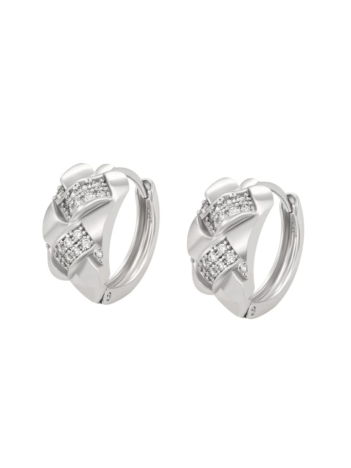 Women Huggie Earrings in Silver