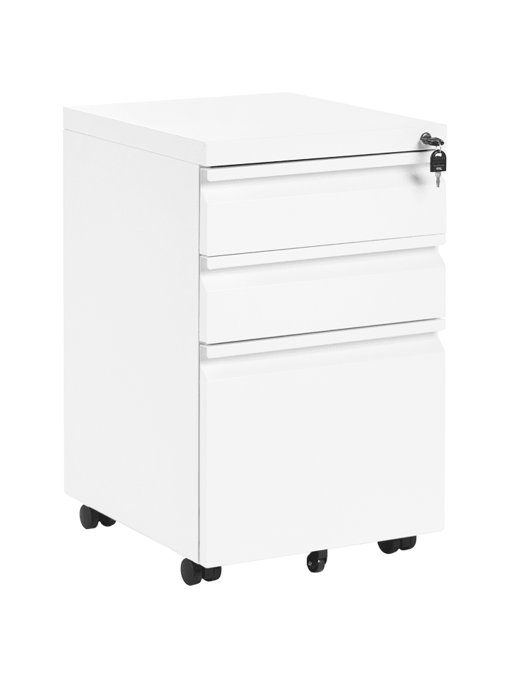 Büroschrank RECAMI in Weiß/Schwarz - (W) 37 x (H) 61 x (L) 44 cm