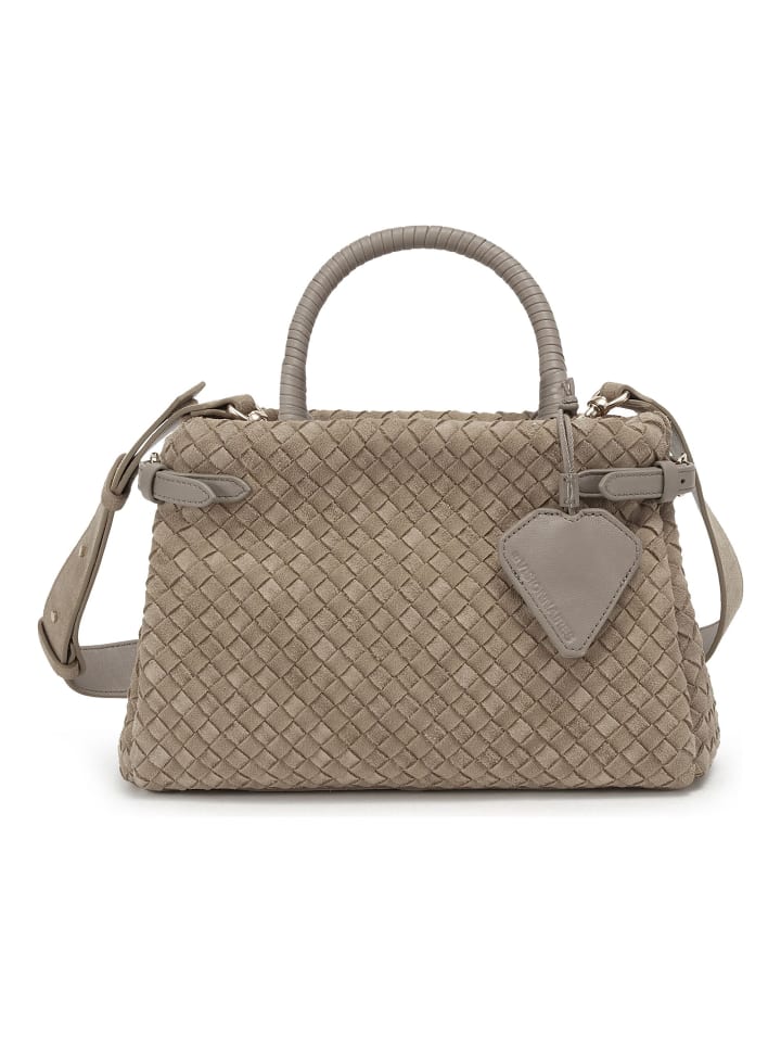 Issac Weave Handtasche Leder 31 cm mushroom