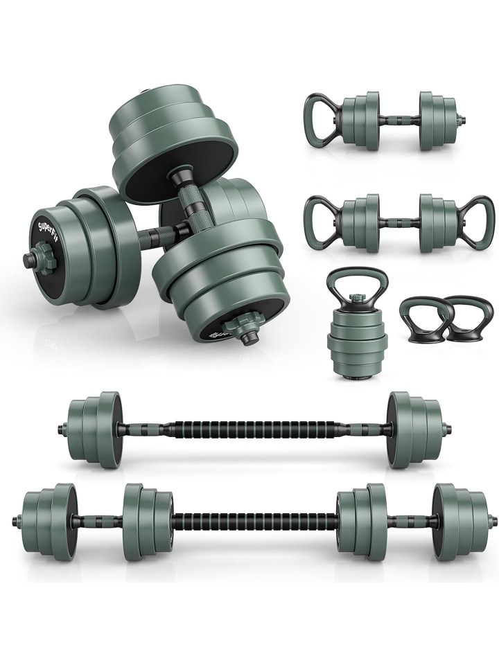 4 in 1 Hanteln Set 20 kg in Grau