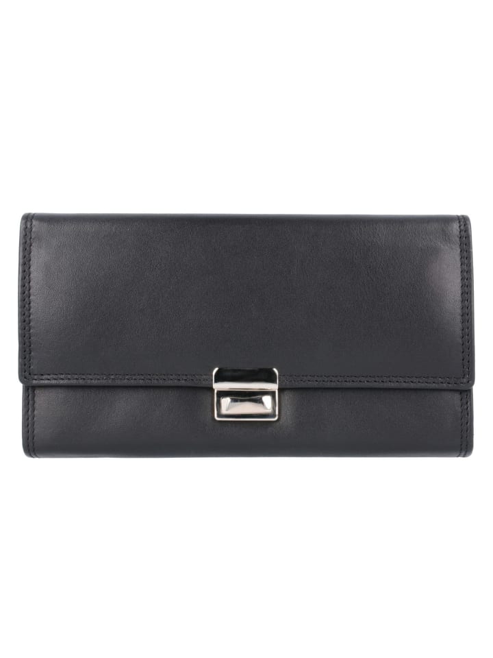 Geldbörse Leder 18.2 cm eco schwarz