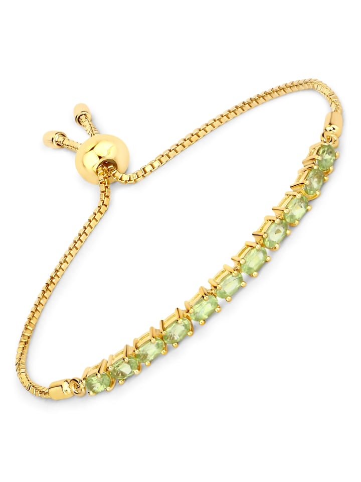 Armband aus Sterling Silber mit Peridot in gelbgold
