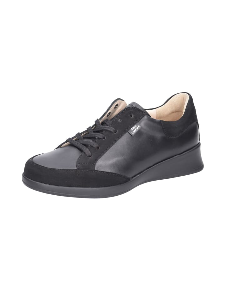 Komfort Schnürschuh in schwarz