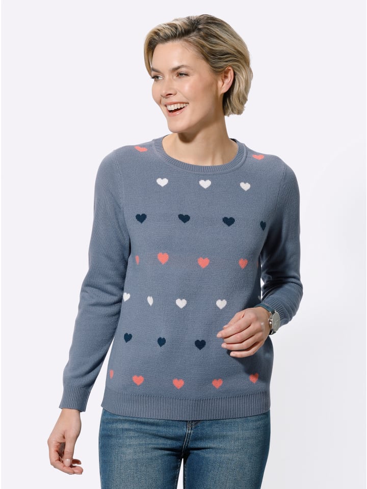 Pullover in taubenblau
