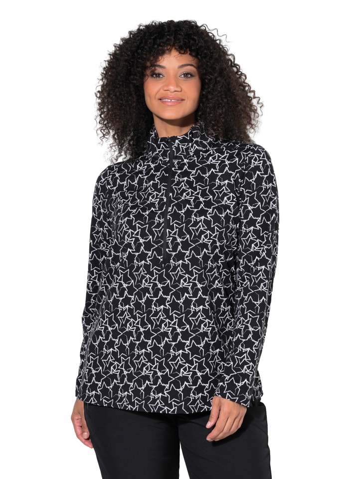 Langarmshirt in schwarz