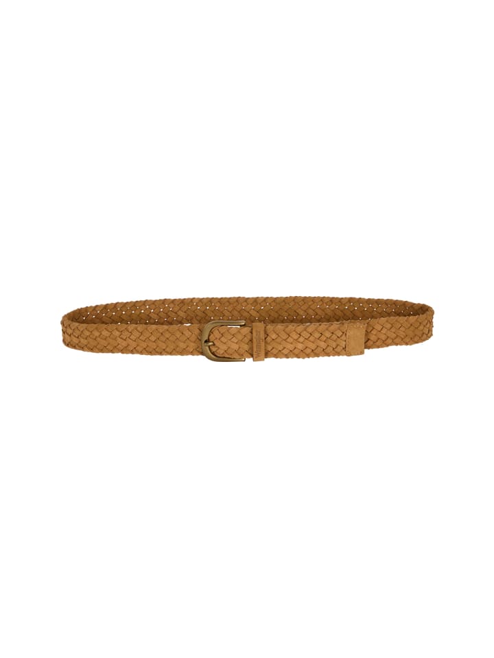 Gürtel Suede Braided in Brown Suede