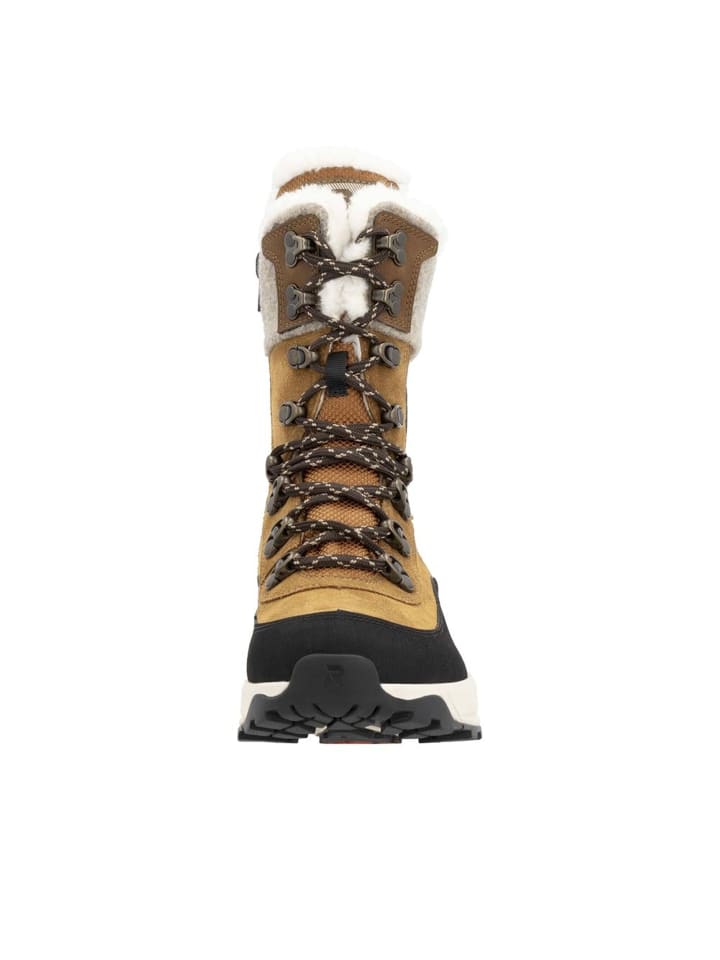Schnürstiefel in black/cuoio/noccia