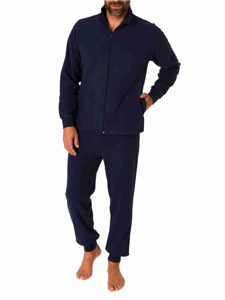 Polarfleece Hausanzug Trainingsanzug Freizeitanzug Jogginganzug - 70624 in navy