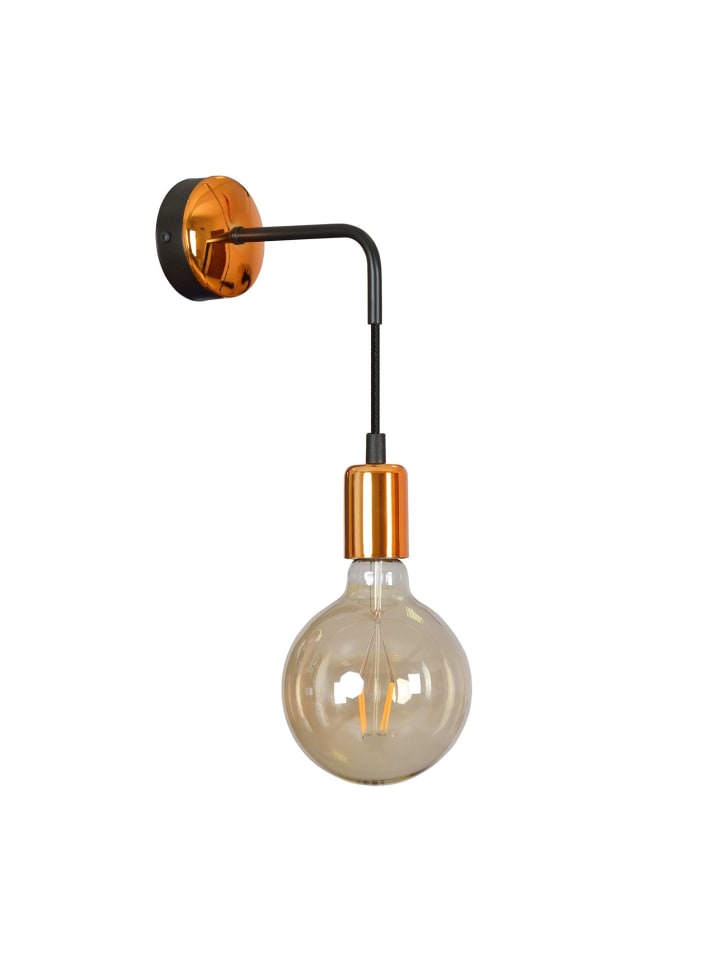 Wandlampe (B)16 x (H)20 cm in Schwarz Kupfer